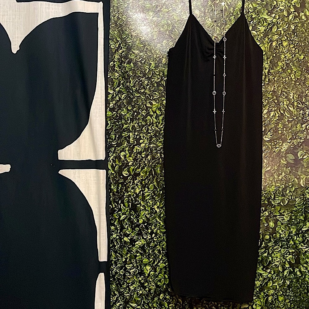 Bershka Black Sexy Sheath Midi Dress Spaghetti Strap Looks Amazing On - Picture 3 of 15